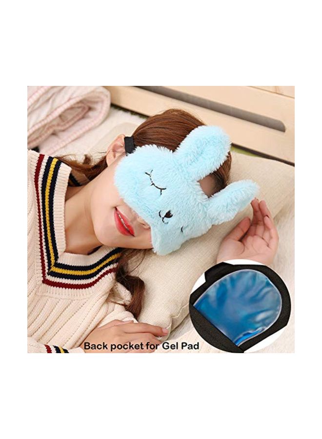 Pack Of 4 Cute Animal Rabbit Sleeping Eye Mask Blue/Pink/Grey - Image 5